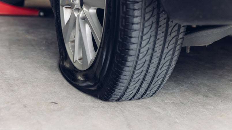 Car Tire Blowout