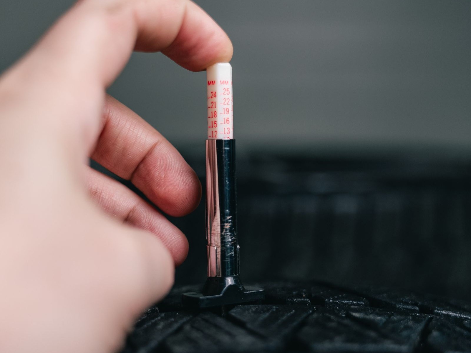 Tire tread depth check in Green Bay